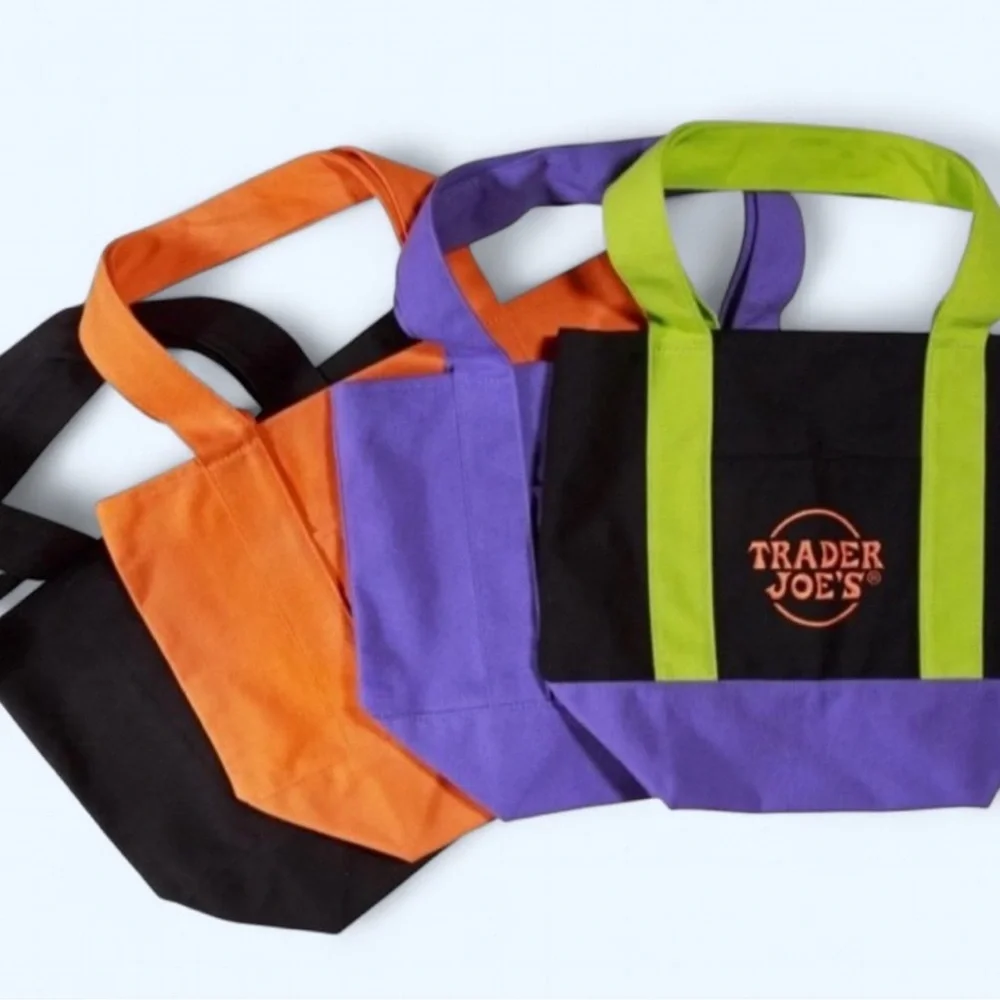 NWT Trader Joes Mini Halloween Tote Bags Bundle of Four - Picture 7 of 7